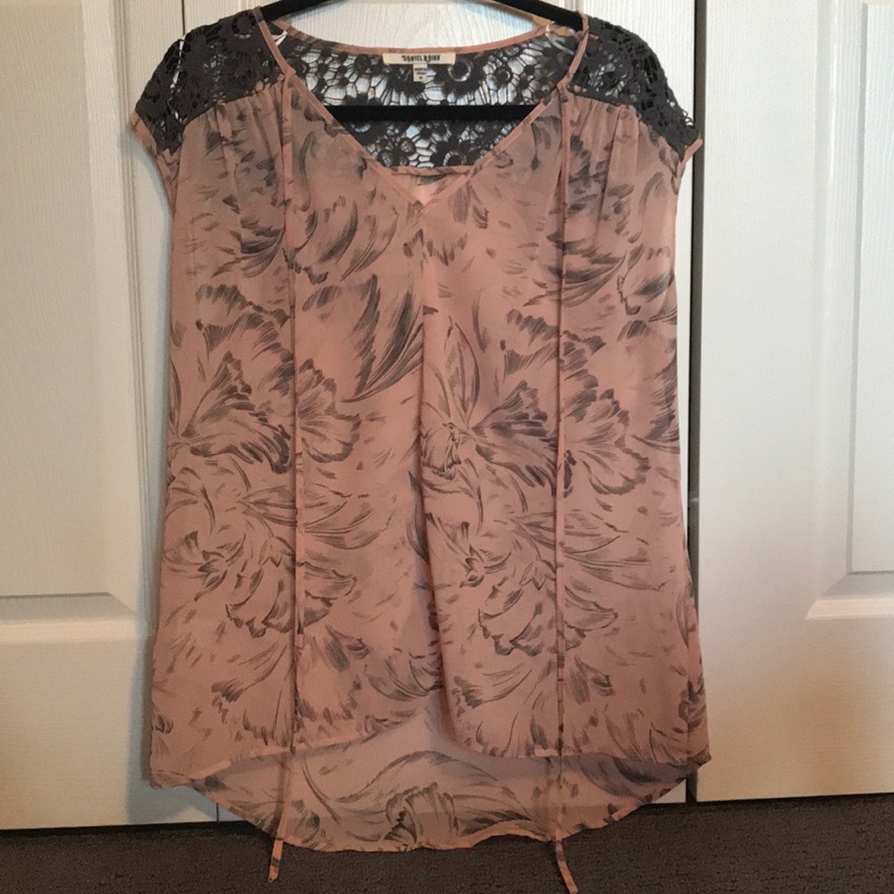 2/$20 Daniel Rainn Dusty Rose/Grey Sleeveless